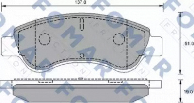 FOMAR FRICTION fo906181 -  Комплект тормозных колодок, дисковый тормоз